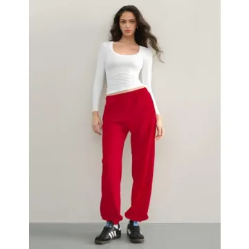 PUMIEY High Waisted Womens Sweatpants for Casual Style