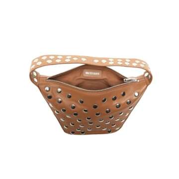 Walter Baker Hendrix Leather Shoulder Bag - Edgy Elegance in Camel