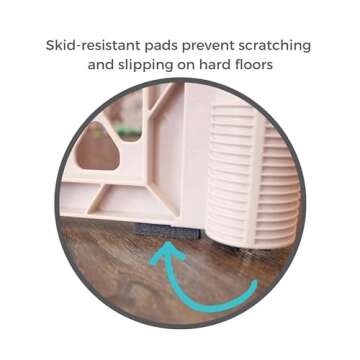 Toddleroo by North States Superyard 6 Panel Free Standing Play Yard, Indoor or Outdoor Baby Playpen, Baby Gate. Made in USA. 5.5 feet corner to corner play pen (26" Tall, Sand)