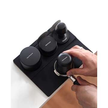 Normcore 58mm Dosing Cup - Espresso Coffee Dosing Cup Compatible with 58mm Portafilter - Non-stick coating Black - 304 Stainless Steel - Espresso Machine Accessory - Tall Version