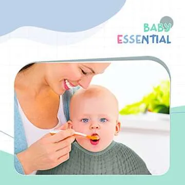 Irenare 6 Pack Cotton Baby Burp Cloths Soft Absorbent