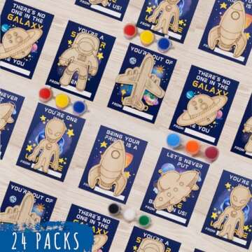 GOGREENWOVEN Valentines Day Gifts for Kids - 24 PCS Valentines Cards for Kids Classroom School - Spa...