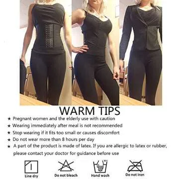 ECOWALSON Women's Waist Trainer Corset Body Shaper