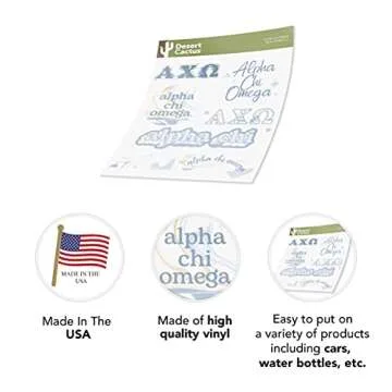 Desert Cactus Alpha Chi Omega Sorority Sticker - Vibrant & Eco-Friendly