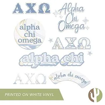 Desert Cactus Alpha Chi Omega Sorority Sticker - Vibrant & Eco-Friendly