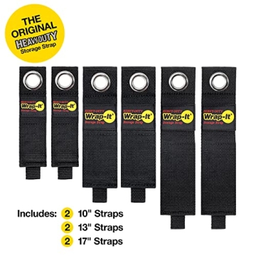 Wrap-It Storage Straps - Heavy-Duty Organizer 6 Pack