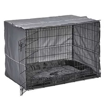 MidWest Homes for Pets Double Door Dog Crate Kit Includes One Two-Door Crate, Matching Gray Bed & Gray Crate Cover, 42-Inch Kit Ideal for Large Dog Breeds