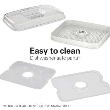 Hamilton Beach Digital Food Dehydrator for Fruit and Jerky, Vegetables and More, 5 Trays, Adjustable Temperature, 48 Hour Timer + Auto Shutoff, Grey (32100A)