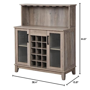 44.5" Home Source Bar Cabinet - Stylish Wine Rack & Storage