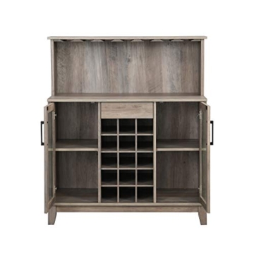 44.5" Home Source Bar Cabinet - Stylish Wine Rack & Storage