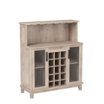 44.5" Home Source Bar Cabinet - Stylish Wine Rack & Storage