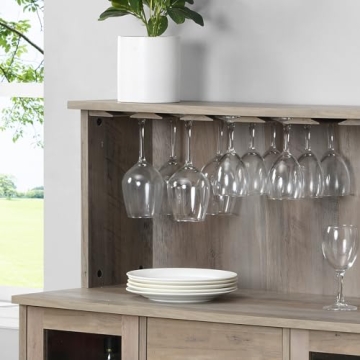 44.5" Home Source Bar Cabinet - Stylish Wine Rack & Storage
