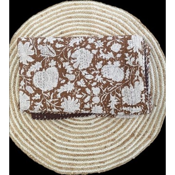 Hippie Floral Handmade Kantha Quilt - Vintage Throw Blanket