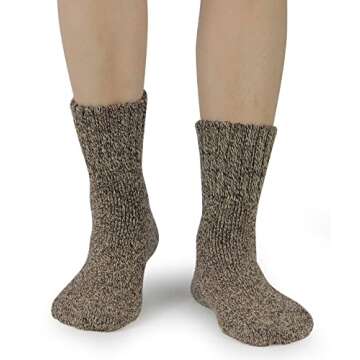 BenSorts Women's Winter Boots Socks 3 Pair Pack Thick Warm Cozy Crew Socks Mom Wife Gifts Black Brown Gray