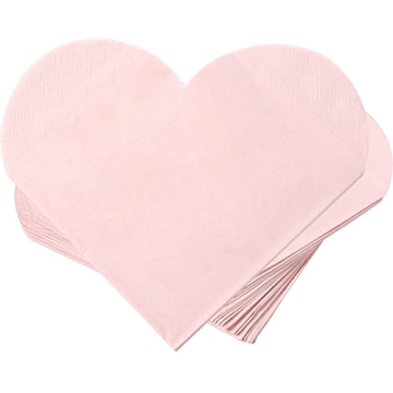 80 Pack Valentine's Day Hearts Paper Napkins - Charming and Versatile Disposable Cocktail Napkins fo...