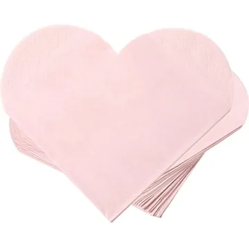 80 Pack Valentine's Day Hearts Paper Napkins - Charming and Versatile Disposable Cocktail Napkins fo...