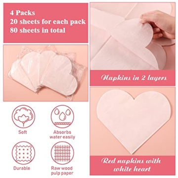 Valentine's Day Heart Napkins - Perfect for Celebrations