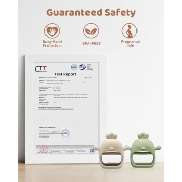 Silicone Teething Mittens for 0-12 Months, Safe & BPA-Free