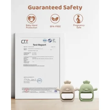 Silicone Teething Mittens for 0-12 Months, Safe & BPA-Free