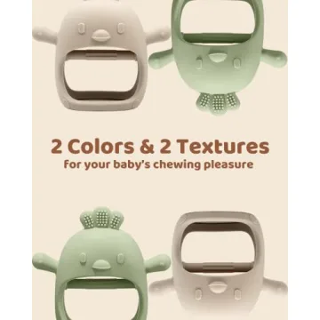 Silicone Teething Mittens for 0-12 Months, Safe & BPA-Free