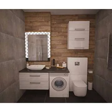 DYSMIO Lighting Six Light Vanity Strip - Hollywood Style Mirror Fixture with Chrome Plates – Salon-Grade Accessories for Bedroom, Bathroom, Dressing Room, Makeup Studio - 36 x 4.25 Inches - Set of 2