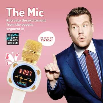 Carpool Karaoke Machine for Kids & Adults, Carpool Karaoke The Mic 1.0 by Singing Machine - Wireless...