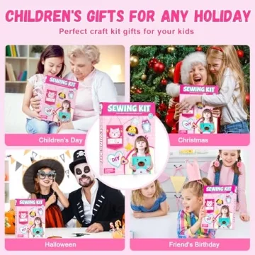 JZSIJ Kids Sewing Kit - Fun DIY Projects for Ages 5-12