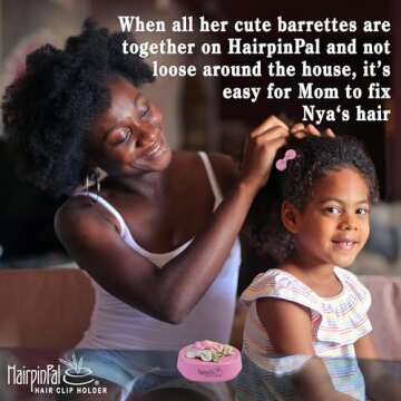 HairpinPal Magnetic Bobby Pin Holder - Easy Hair Clip and Pin Collector - Manage Hair Clips - Barrettes - Bobbi Pins - Keeps Rooms Tidy - Ideal for Travel - Raspberry Mauve - Made in the USA