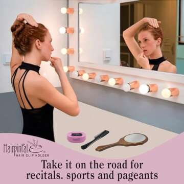 HairpinPal Magnetic Bobby Pin Holder - Easy Hair Clip and Pin Collector - Manage Hair Clips - Barrettes - Bobbi Pins - Keeps Rooms Tidy - Ideal for Travel - Raspberry Mauve - Made in the USA