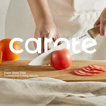 CAROTE 12PCS Knife Set with Ceramic Nonstick Coating