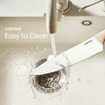 CAROTE 12PCS Knife Set with Ceramic Nonstick Coating