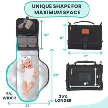 Portable Changing Pad for Newborns - Waterproof & Foldable