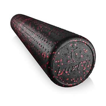 Foam Roller, LuxFit Speckled Foam Rollers for Muscles Physical Therapy Deep Tissue Muscle Massage (Red, 12 Inch)