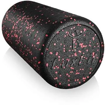 Foam Roller, LuxFit Speckled Foam Rollers for Muscles Physical Therapy Deep Tissue Muscle Massage (Red, 12 Inch)