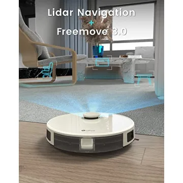 Lefant Robot Vacuum and Mop, Lidar Navigation, 4000Pa Suction Robotic Vacuum Cleaner with 150Mins, Real-time Map, No-go Zones, Compatible with Alexa/App, Ideal for Hard Floor and Pet Hair