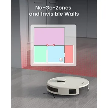 Lefant Robot Vacuum and Mop, Lidar Navigation, 4000Pa Suction Robotic Vacuum Cleaner with 150Mins, Real-time Map, No-go Zones, Compatible with Alexa/App, Ideal for Hard Floor and Pet Hair