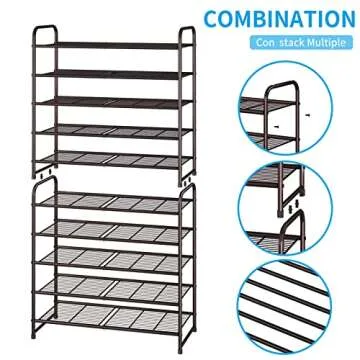 Effortless Shoe Organization with 5-Tier Shoe Rack