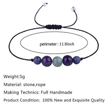 Crystal Bracelet for Women Men Spiritual Crystals and Healing Stones Bracelets Natural Healing Cryst...