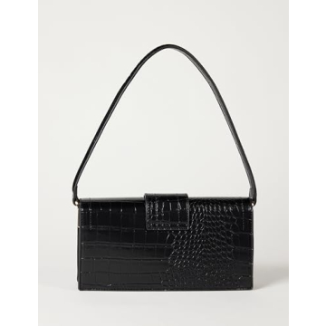 The Drop Women's Safiya Flap Shoulder Bag in Black