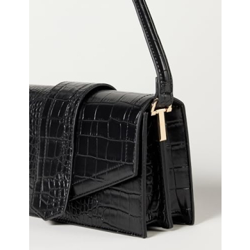The Drop Women's Safiya Flap Shoulder Bag in Black