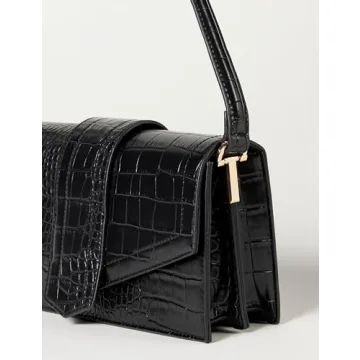 The Drop Women's Safiya Flap Shoulder Bag in Black