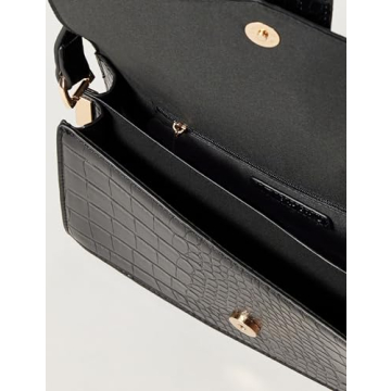 The Drop Women's Safiya Flap Shoulder Bag in Black