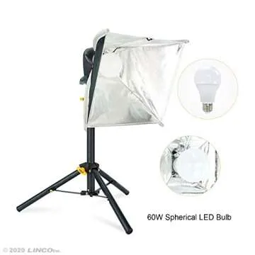 LINCO Lincostore Mini Softbox Lighting Kit 8x8inch, Table Top Photography Lighting for Studio Lighting, Portable Small Softbox Light for Photography Video Portrait Table Top Desk Light