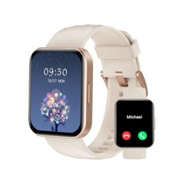 RUIMEN Smart Watches for Women Men (Answer/Make Calls) Compatible with iPhone/Android Phones, 1.85" ...