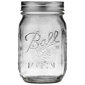 Ball Pint Jar Set of 12 (16 oz) - Ideal for Preservation and DIY Projects