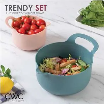 Cook with Color 4-Piece Mixing Bowl Set with Pour Spouts