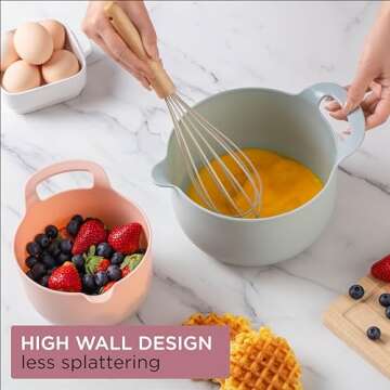 Cook with Color 4-Piece Mixing Bowl Set with Pour Spouts