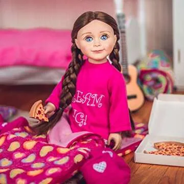 Authentic 18 Inch Doll Pepperoni Pizza with Pizza Queen Box