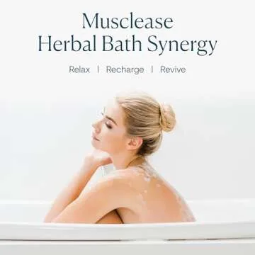 ELEMIS Musclease Herbal Bath Synergy | Calming Muscle Tension and Relaxation Therapy Soak Relieves Aches, Pains and Tension Post-Workout | 10 Sachets