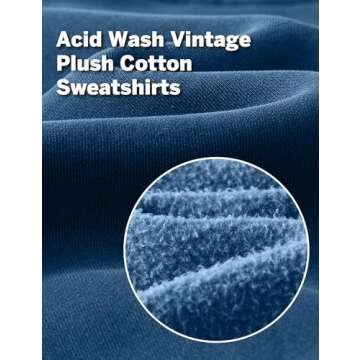 Hatant Fleece Hoodies for Women Casual Hoodie V-neck Hoodie Women Sweatshirt Washed Hoodie Long Sleeve Tops For Women Blue